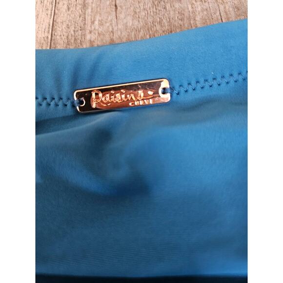 NWT Raisins Curve Swim Skirt Minimizer Costa Ruched Vacation Beach Turquoise 16W - Picture 3 of 9